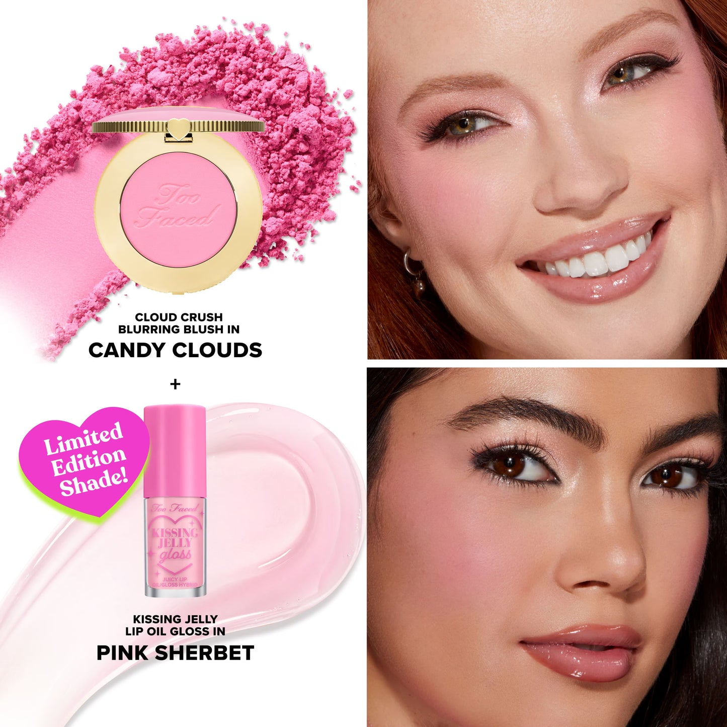 Too Faced Dream A Little Dream Limited Edition Blush & Lip Gloss Set
