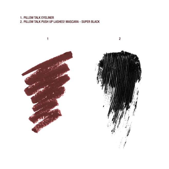 Charlotte Tilbury
Pillow Talk Push Up And Define Iconic Eye Kit
-Full Size Pillow Talk Push Up Lashes Mascara
-Mini Size Pillow Talk Eyeliner