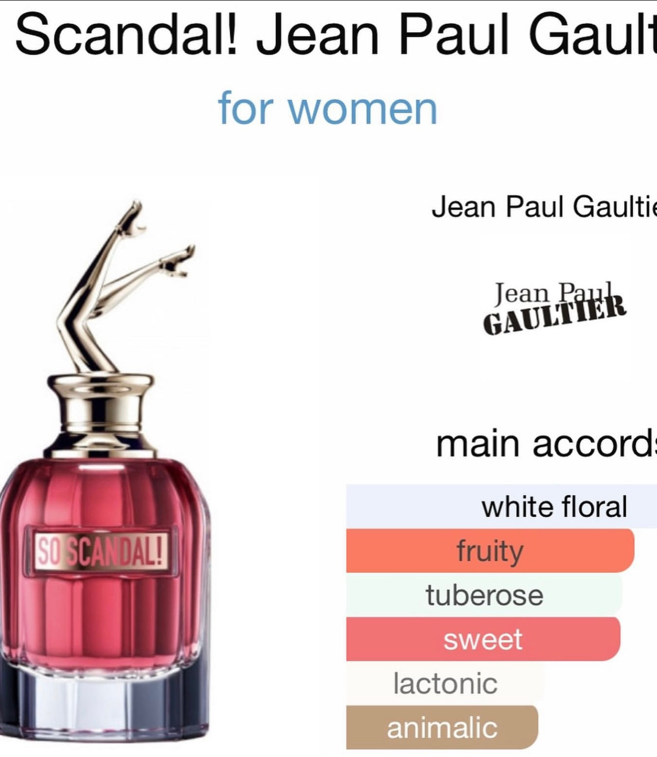 Jean Paul Gaultier 
So Scandal Eau De Parfum