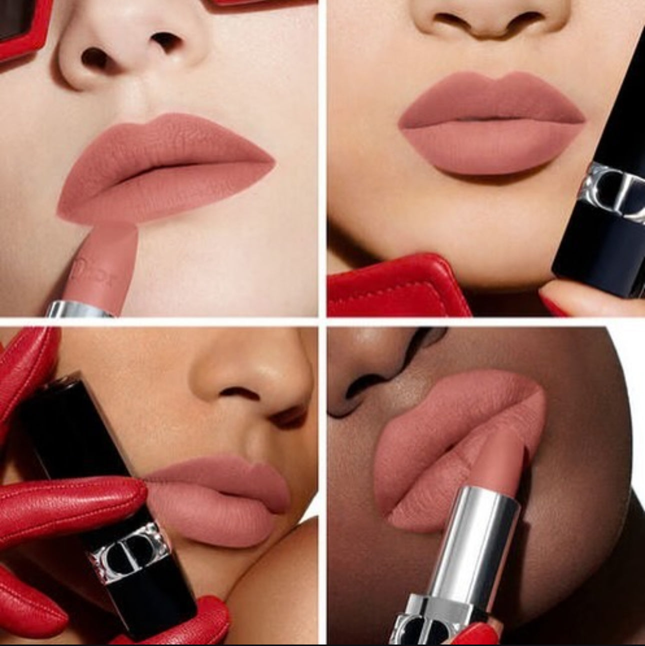 Dior
Deluxe Set Of 4 Couture Colour Lipstick
Shade 999 Velvet & 720 Icone Velvet & 100 Nude Look Matte & 000 Diornatural Satin Balm