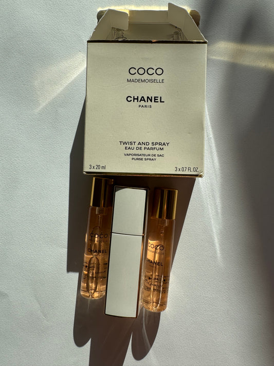 Chanel 
Coco Mademoiselle
1 Pure Spray & 2 Refills
3x20 ml