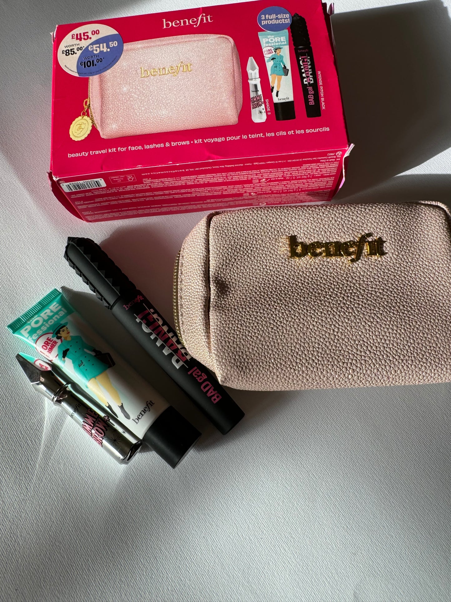 Benefit Beauty Travel Kit For Face Lashes & Brows