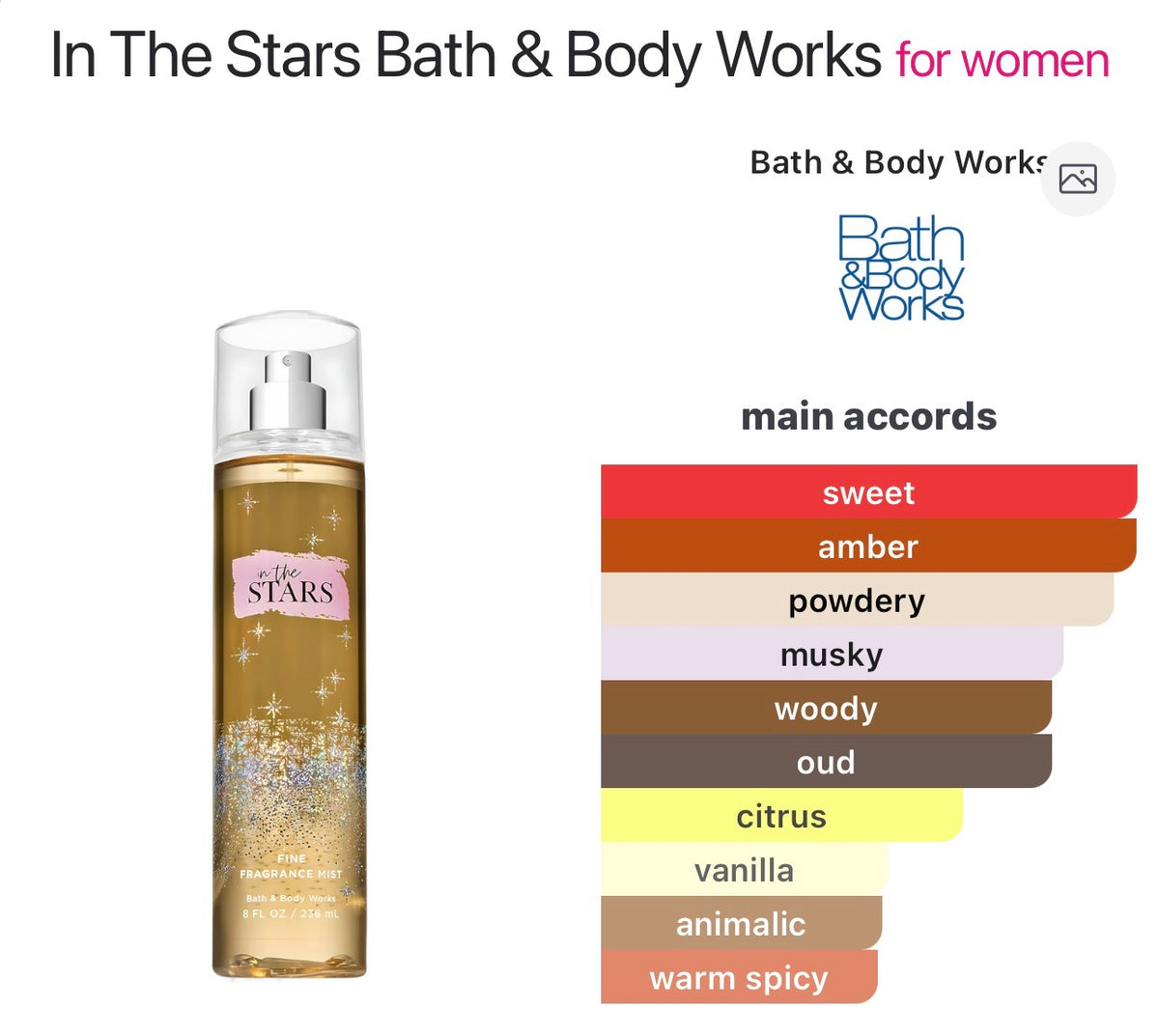 Bath & Body Works
In The Stars
Body Cream 226g