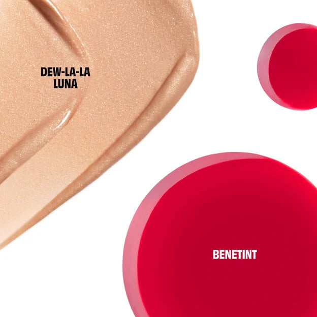 Benefit
Dew The Benetint Full-Size Rose-Tinted Lip & Cheek Stain And Liquid Highlighter
Kit
Full-size rose-tinted lip & cheek stain and liquid highlighter