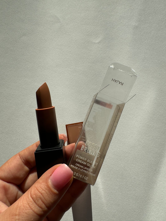 Huda Beauty
Bossy Browns
Power Bullet Cream Glow Lipstick