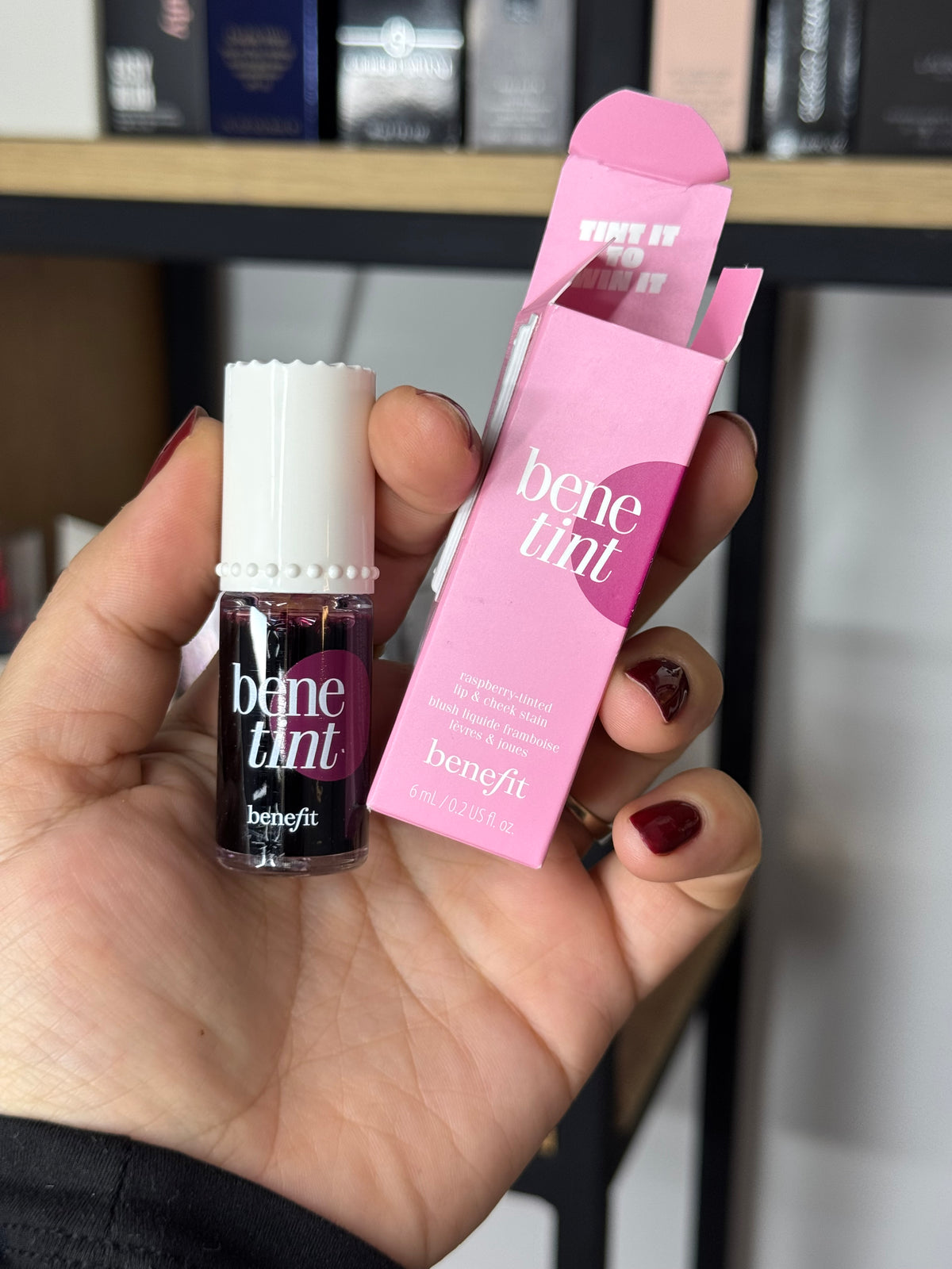 Benefit
Raspberry-Tinted Lip & Cheek Stain