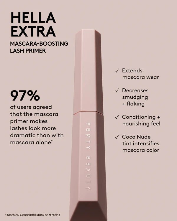 Fenty Beauty
HELLA EXTRA MASCARA-BOOSTING LASH PRIMER