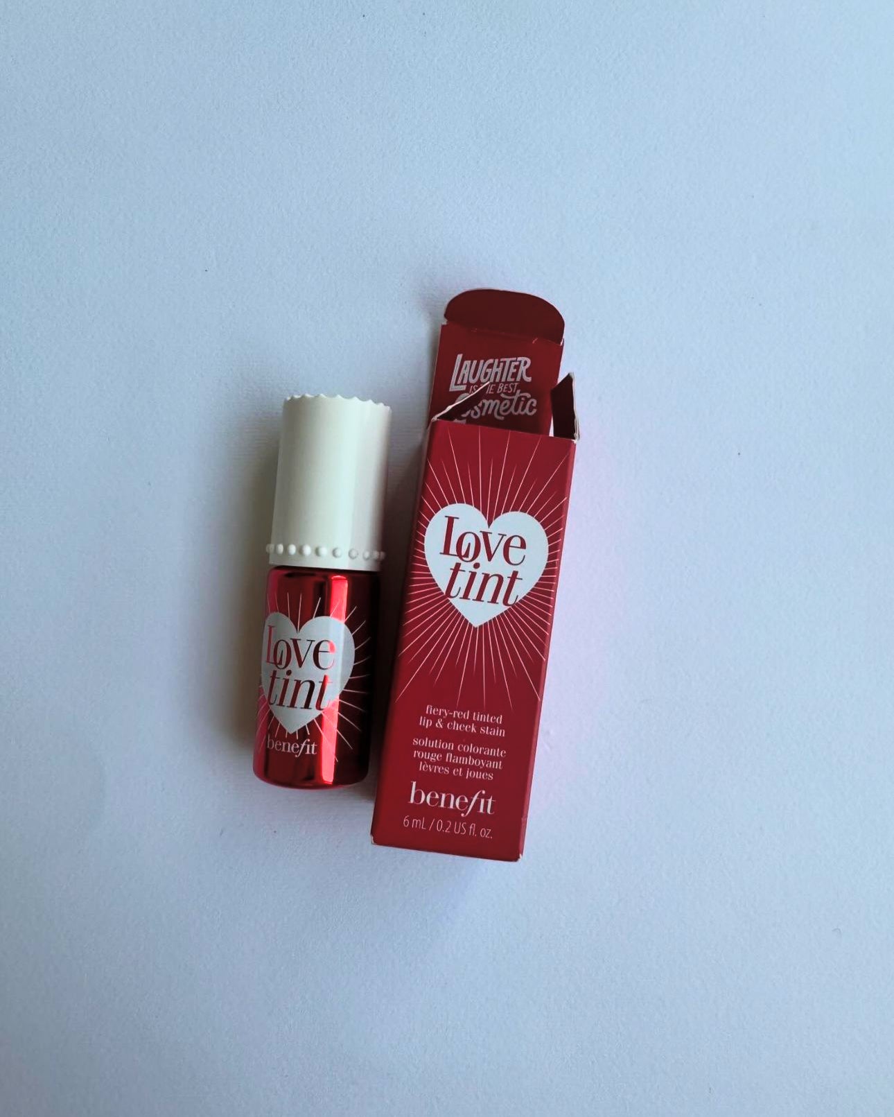 Benefit
Lovetint
Fiery Red Tinted Lip & Cheek Stain