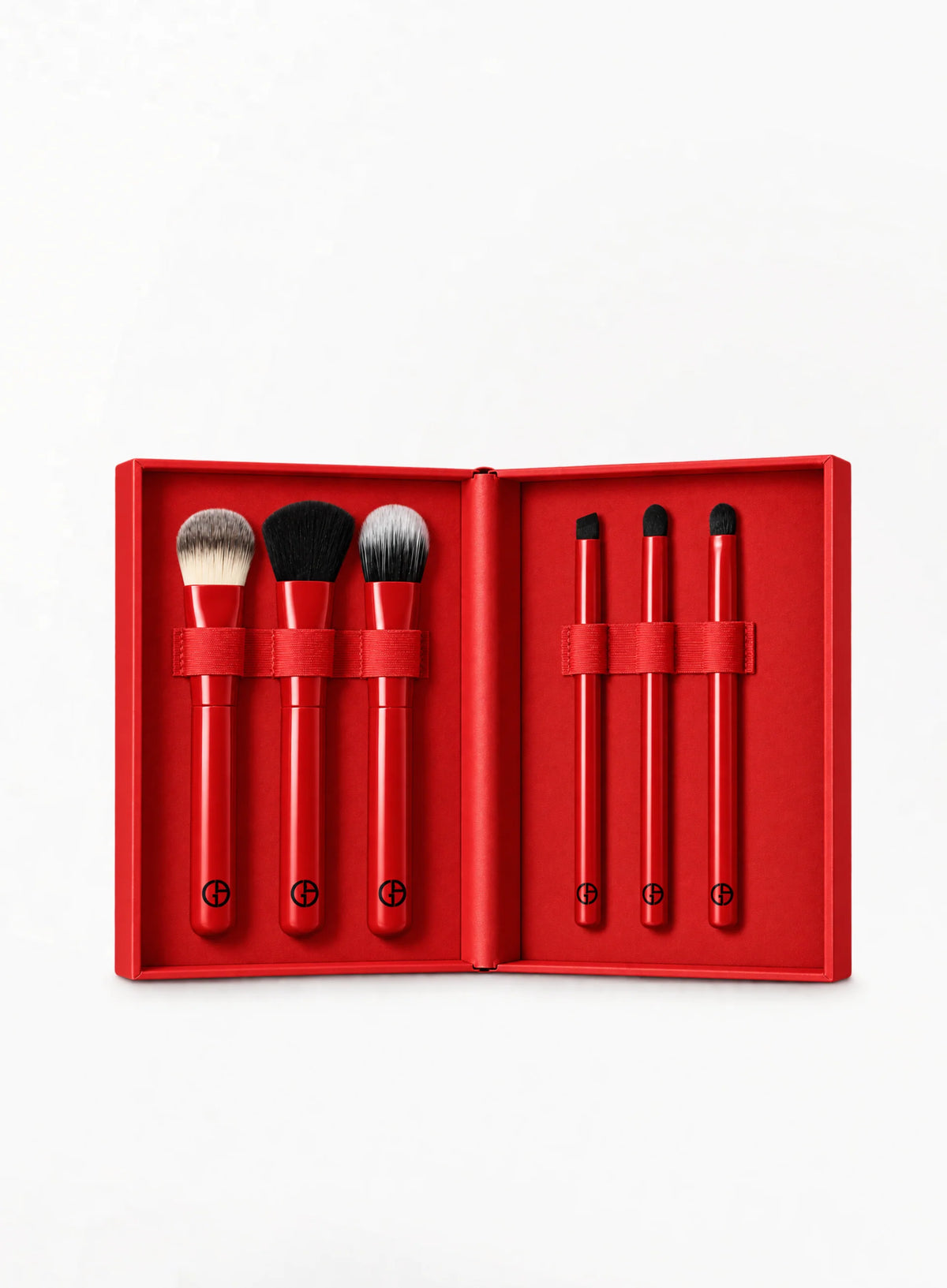 Giorgio Armani                           Red Limited Edition Brush Set Of 6